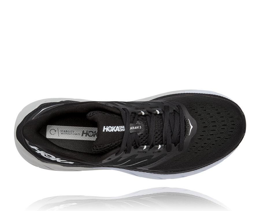 Hoka One One Koşu Ayakkabısı Erkek Siyah/Beyaz - Arahi 5 - BE6035794